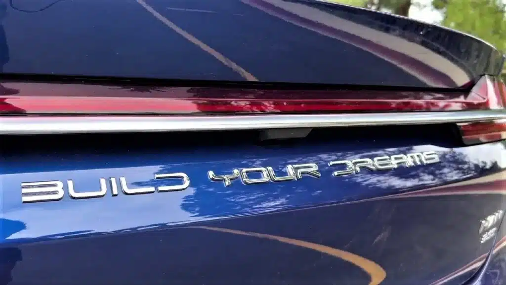 BYD Han EV, rear 'Build Your Dreams'