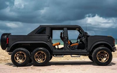 This Ford Bronco has been transformed into a 6x6 BEAST