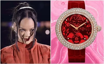 A closer look at the $72k Jacob watch worn by Rihanna at Super Bowl LVII