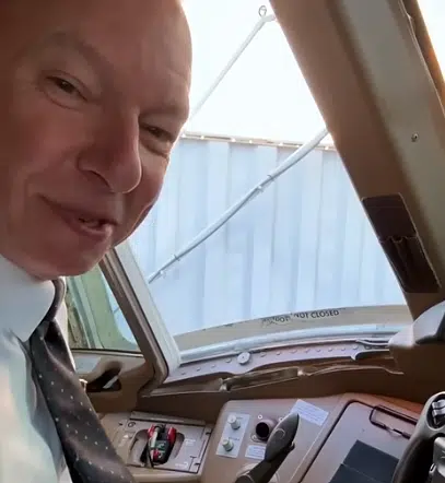 Pilot shows off the only two windows that open on an airplane