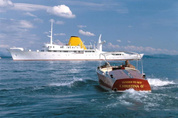 This is the ‘Christina O’, the world's first ever superyacht which, interestingly, actually used to be a Royal Canadian Navy ship